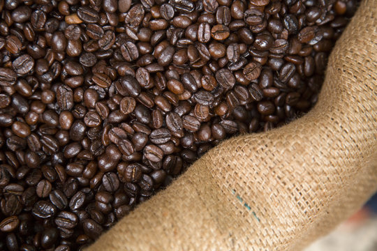 coffee beans in bag