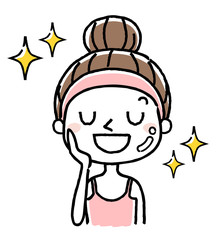 洗顔：きれいな肌
