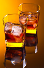 Whiskey with ice