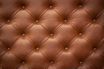 Details of the surface fabric, leather furniture.