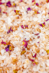 Bath salt and minerals background
