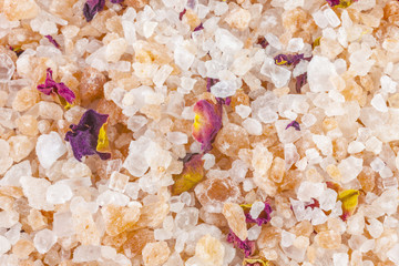 Bath salt and minerals background