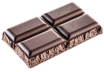 Pieces of chocolate bar. File contains clipping paths.