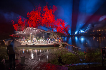 Floating Orchestra over water - Leigo Lake Music Festival