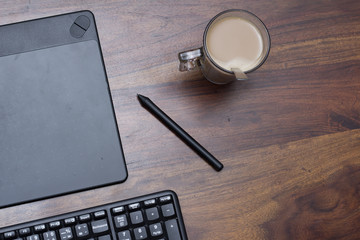 graphic tablet with stylus pen