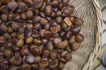 sweet chustnets in the basket