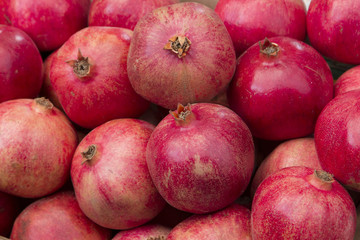 harvest of ripe granates