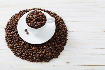 coffee beans on a white background