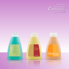 set of containers for cosmetics. Vector Illustration