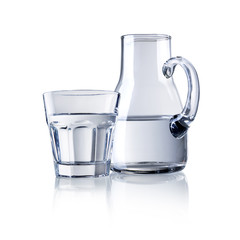 Wasserglas und Karaffe