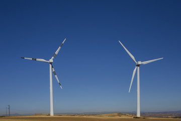 Fototapeta premium wind turbines in eolic park