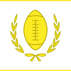 American football championship color icon