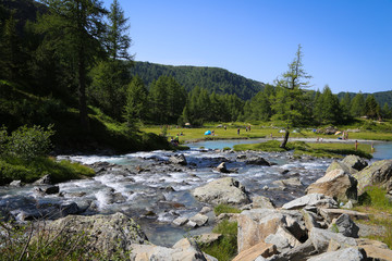 Italian alps in a summer day