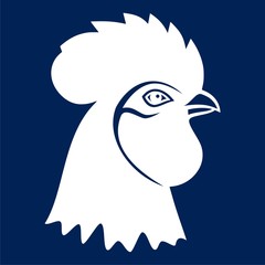Rooster head vector logo concept