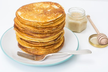 Pancake on a white background