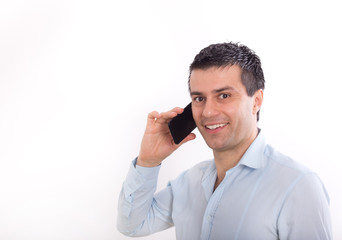 Man talking on cell phone