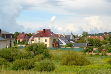 Type on the cottage settlement on the suburb of Kaliningrad in s