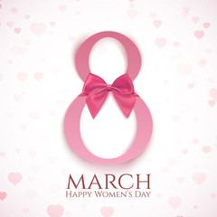 March 8 greeting card template.