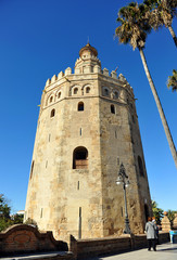 Fototapeta na wymiar The Gold Tower, Seville, Spain