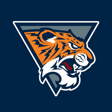 Tiger head sport mascot