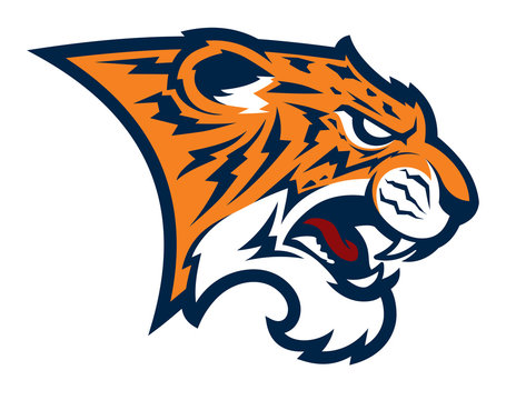 Tiger head sport mascot