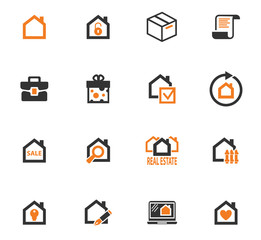 Real estate icons set