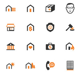 Real estate icons set