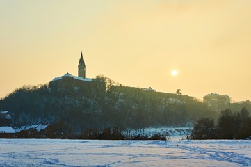 Naklejka premium Panorama of city Ilok in Croatia (Europe).