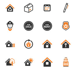 Real estate icons set