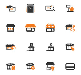 Shop icons set