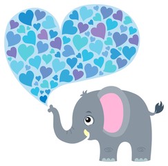 Valentine elephant theme image 1
