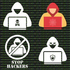 Hacker icons.