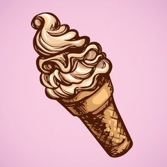 Ice cream. Vector drawing