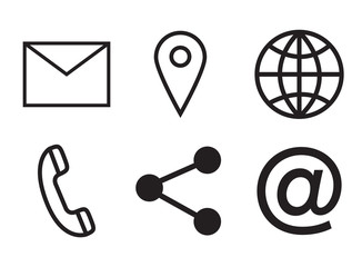 Various vector icons of communication