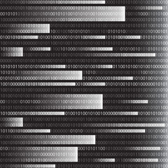 Background in a matrix style. Falling random numbers. Web Developer. Computer Code. Vector Illustration. Eps10.