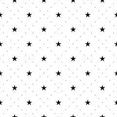 Seamless pattern with stars for web, print, wallpaper, fashion fabric, textile design, background for invitation card or holiday decor.