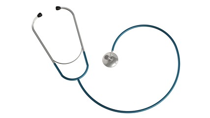 Stethoscope - medical equipment isolated on white