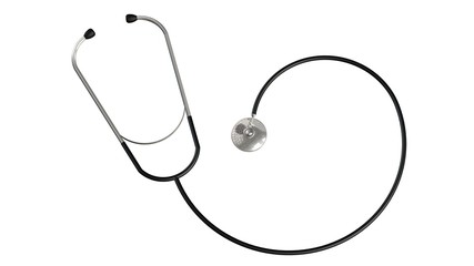 Stethoscope - medical equipment isolated on white