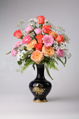 Fototapeta premium vase flowers bouquet floral , fresh beautiful nature