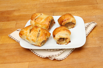 Homemade sausage rolls