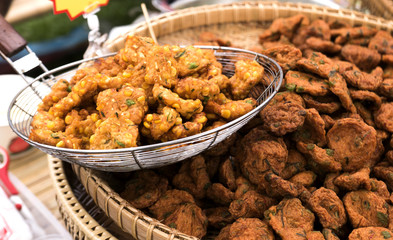 Thai fried food made from cassava starch and minced fish.