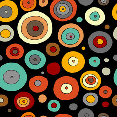 Funny circles colorful, seamless pattern for your design