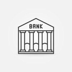 Bank line icon