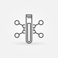 Test tube with formula icon