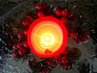 Christmas decoration with candle