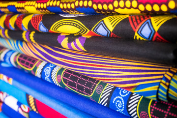 Colorful african fabrics