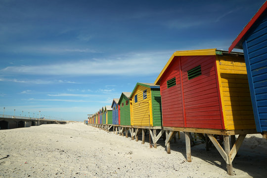 Beach huts at Muizenberg, South Africa