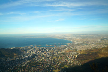 View of Cape Town from Table mountain