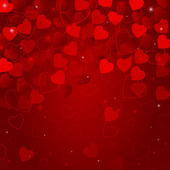 vector background with hearts, Valentine's Day