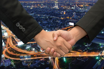 Shake hands, agreed to between the two men in the businesses.